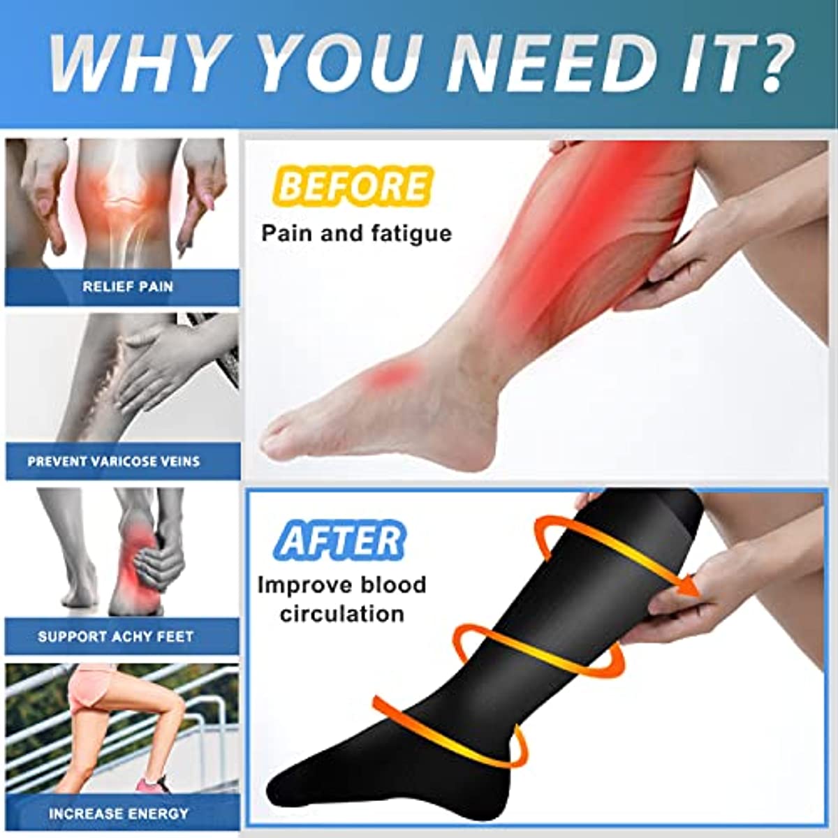 7 Pair Compression Socks Women - Sock Garter Men recension och pris